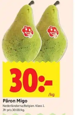 ICA Kvantum Päron Migo erbjuda