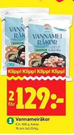 ICA Kvantum ICA Vannameiräkor erbjuda