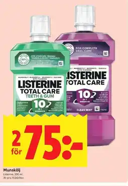 ICA Kvantum Listerine Munskölj erbjuda