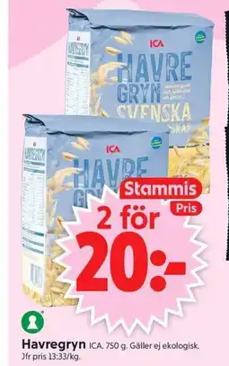 ICA Supermarket ICA Havregryn erbjuda