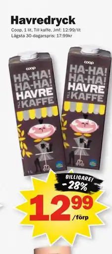 Pekås Havredryck erbjuda