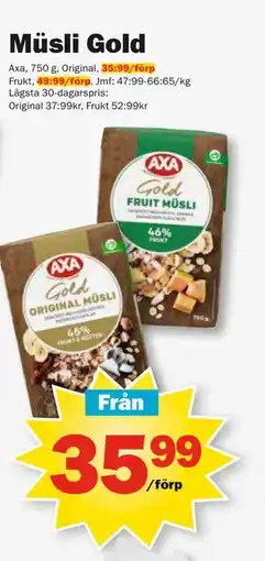 Pekås Müsli Gold erbjuda