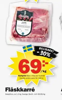 Pekås Fläskkarré, Medlemspris erbjuda