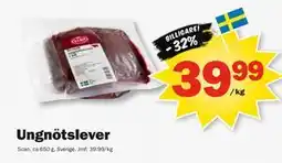 Pekås Ungnötslever erbjuda