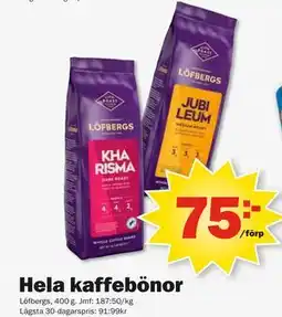 Pekås Hela kaffebönor erbjuda