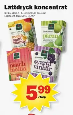 Pekås Lättdryck koncentrat erbjuda