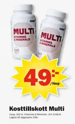 Pekås Kosttillskott Multi erbjuda