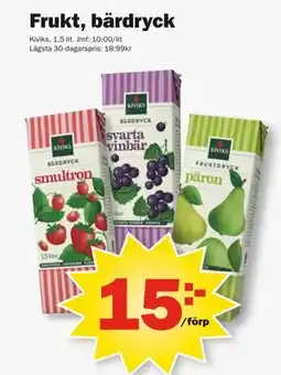 Pekås Frukt, bärdryck erbjuda