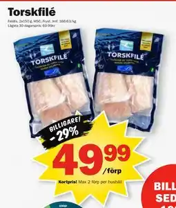 Pekås Torskfilé, Medlemspris erbjuda