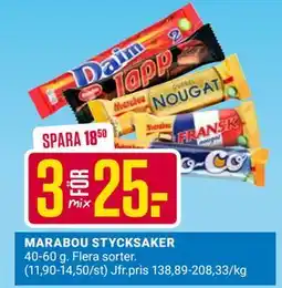 ÖoB MARABOU STYCKSAKER erbjuda