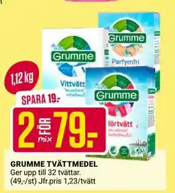 ÖoB GRUMME TVÄTTMEDEL erbjuda