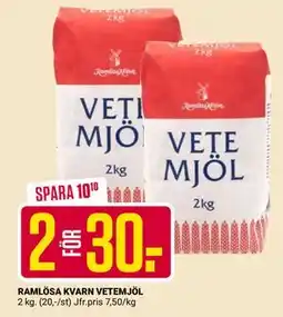 ÖoB RAMLÖSA KVARN VETEMJÖL erbjuda