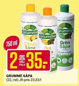 ÖoB GRUMME SÅPA erbjuda