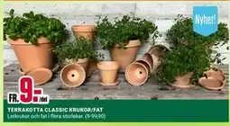 ÖoB TERRAKOTTA CLASSIC KRUKOR/FAT erbjuda