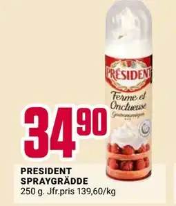 ÖoB PRESIDENT SPRAYGRÄDDE erbjuda