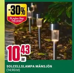 ÖoB SOLCELLSLAMPA MÅNSJÖN erbjuda