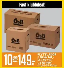 ÖoB FLYTTLÅDOR, Medlemspris erbjuda