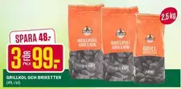 ÖoB GRILLKOL OCH BRIKETTER erbjuda