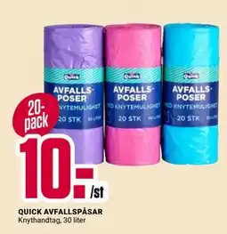 ÖoB QUICK AVFALLSPÅSAR erbjuda