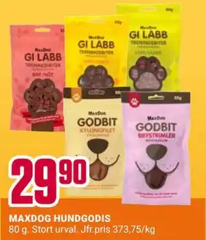 ÖoB MAXDOG HUNDGODIS erbjuda