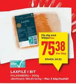 Willys LAXFILÉ I BIT, Medlemspris erbjuda