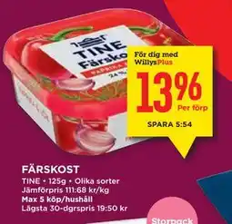 Willys FÄRSKOST, Medlemspris erbjuda