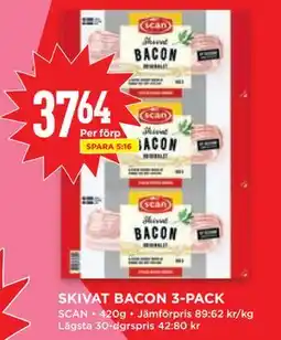 Willys SKIVAT BACON 3-PACK erbjuda