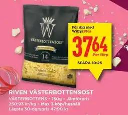 Willys Hemma RIVEN VÄSTERBOTTENSOST, Medlemspris erbjuda