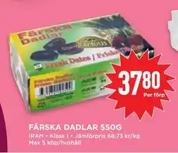 Willys Hemma FÄRSKA DADLAR 550G erbjuda