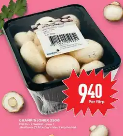 Willys Hemma CHAMPINJONER 250G erbjuda