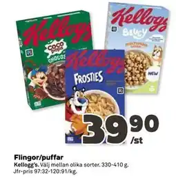 Coop Daglivs Flingor/puffar erbjuda
