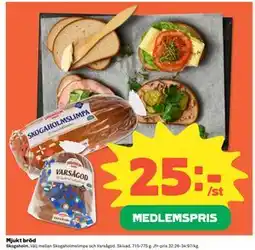 Coop Daglivs Mjukt bröd, Medlemspris erbjuda