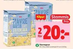 ICA Kvantum Havregryn, Medlemspris erbjuda