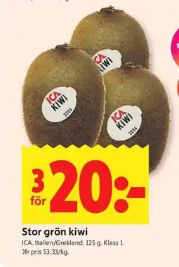 ICA Kvantum Stor grön kiwi erbjuda