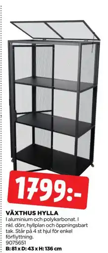 Jem&Fix VÄXTHUS HYLLA erbjuda