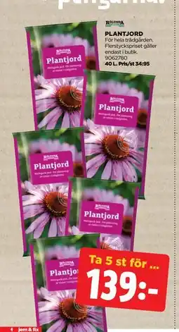 Jem&Fix PLANTJORD erbjuda