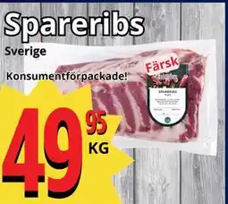 Supergrossen Spareribs erbjuda