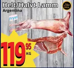 Supergrossen Helt/Halvt Lamm erbjuda