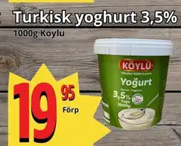 Supergrossen Turkisk yoghurt 3,5% erbjuda