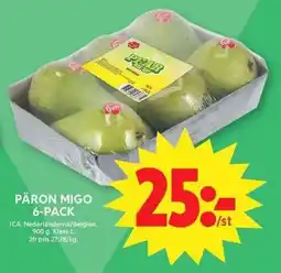 ICA Maxi ICA Päron migo 6-pack erbjuda