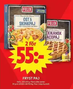 ICA Maxi FELIX Fryst paj erbjuda