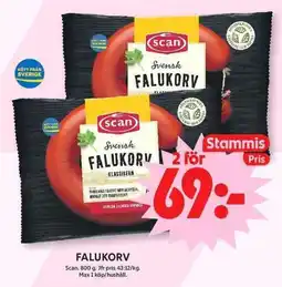 ICA Maxi SCAN Falukorv erbjuda