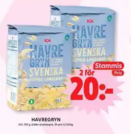 ICA Maxi ICA Havregryn erbjuda