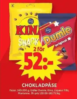 ICA Maxi FAZER Chokladpåse erbjuda