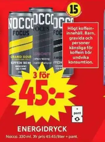 ICA Maxi NOCCO Energidryck erbjuda
