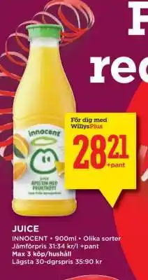 Willys JUICE erbjuda