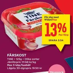Willys Färskost erbjuda
