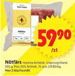 ICA Supermarket Nötfärs erbjuda