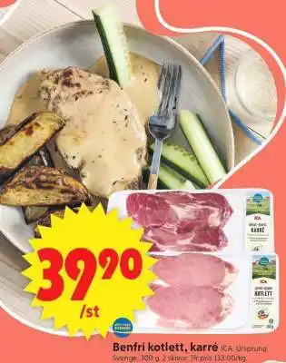 ICA Supermarket Benfri kotlett, karré erbjuda