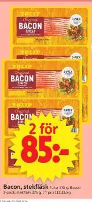ICA Supermarket BACON, STEKFLÄSK erbjuda
